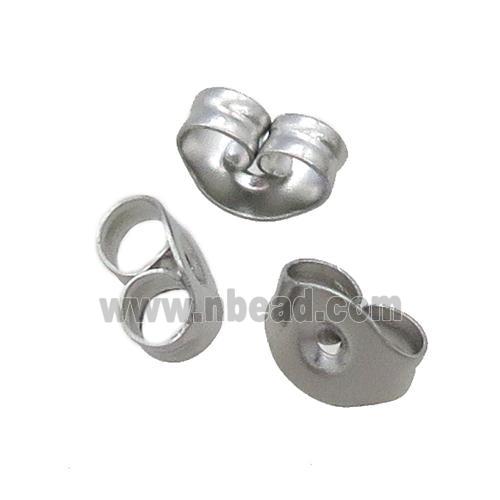 Raw Stainless Steel Earrings Back Nuts