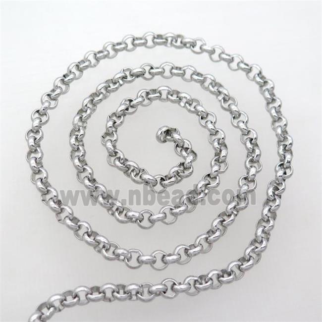 raw stainless steel circle chain