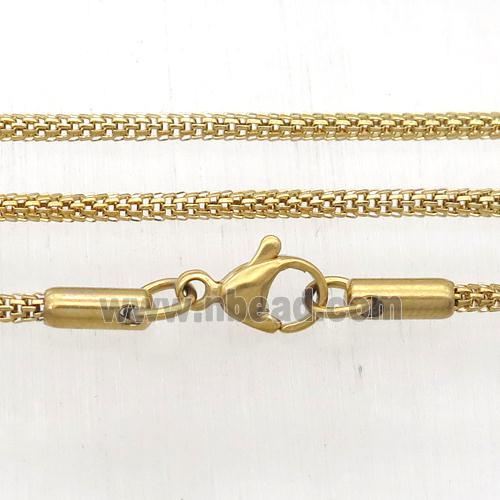 Stainless Steel Necklace Chain, gold plated