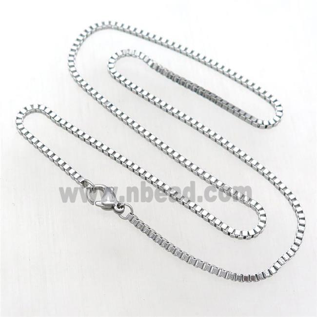 raw Stainless Steel Necklace Box Chain