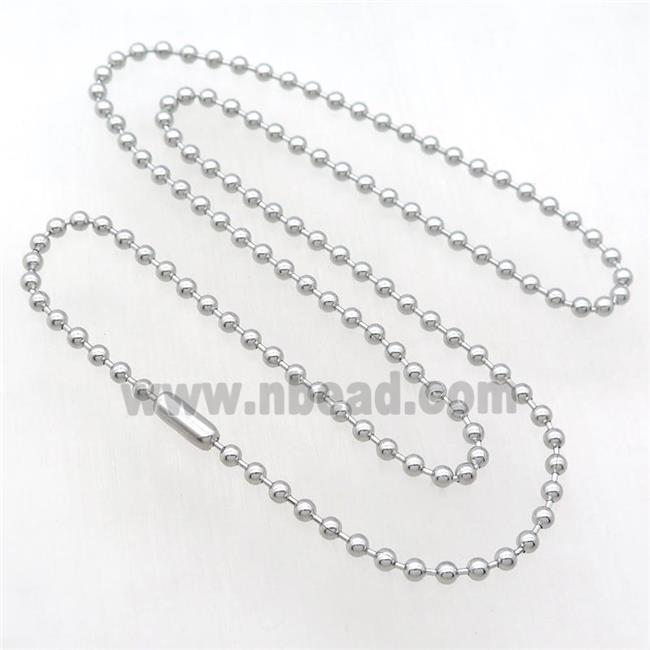 raw Stainless Steel Necklace Ball Chain