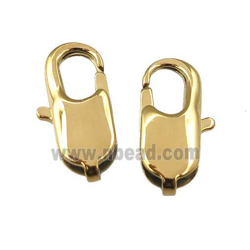 Stainless Steel Lobster Clasp, gold plated