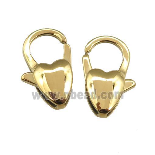 Stainless Steel Lobster Clasp, gold plated