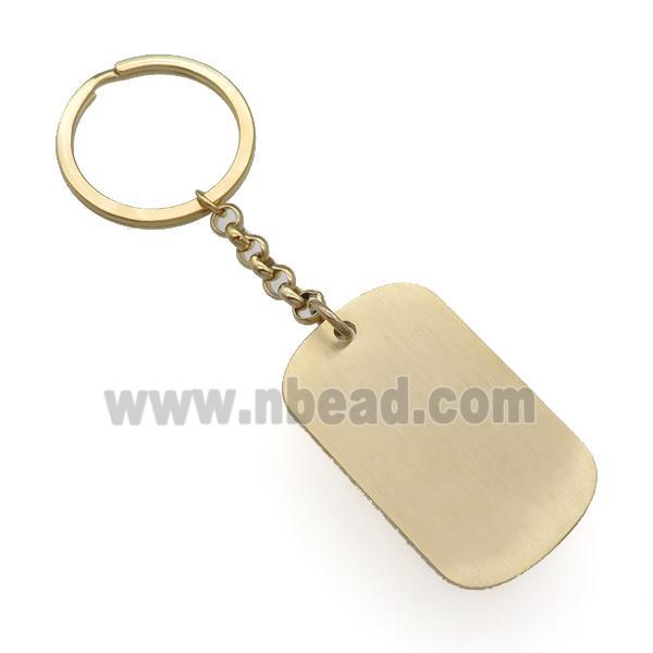 Stainless Steel keychain pendant gold plated