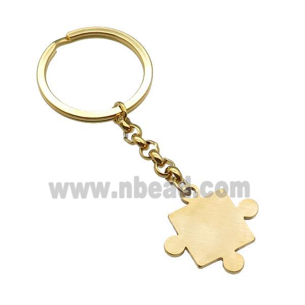 Stainless Steel keychain pendant gold plated