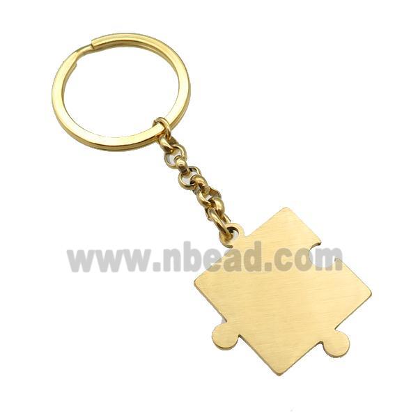 Stainless Steel keychain pendant gold plated