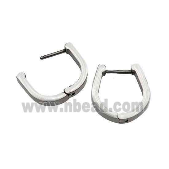 raw Stainless Steel Latchback Earring