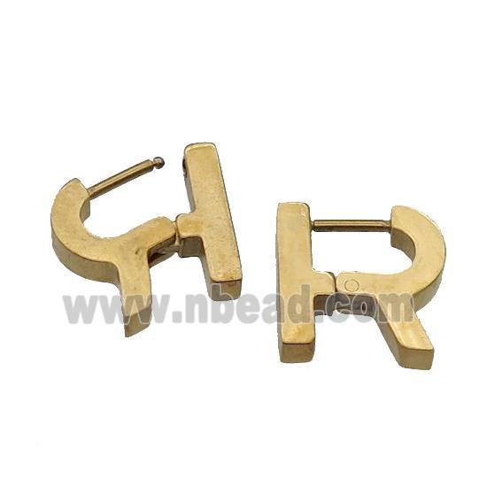 Stainless Steel Latchback Earring gold plated