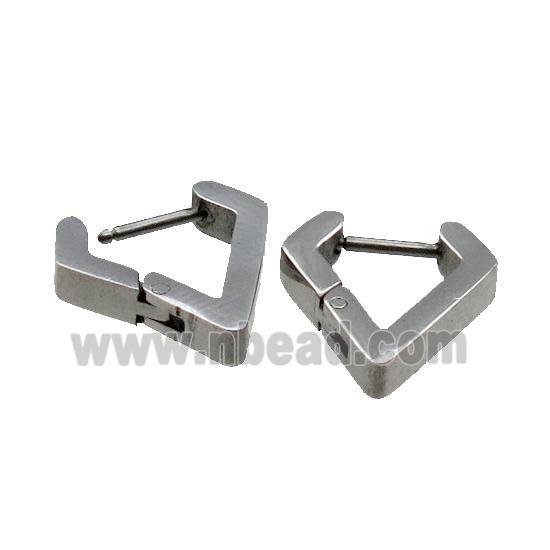 raw Stainless Steel Latchback Earring