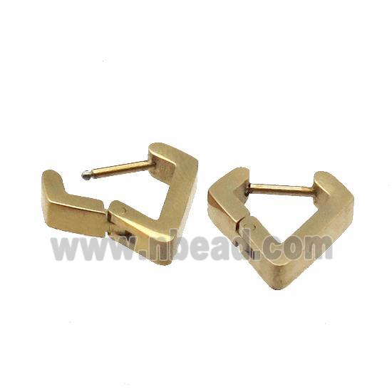 Stainless Steel Latchback Earring gold plated