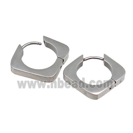 raw Stainless Steel Latchback Earring square