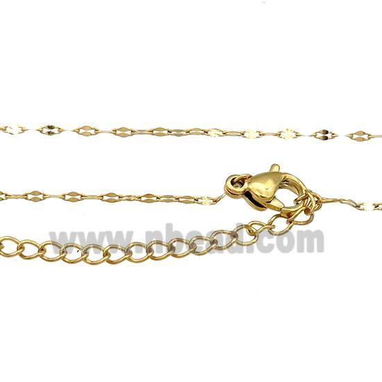 Stainless Steel Necklace Chain Gold Plated