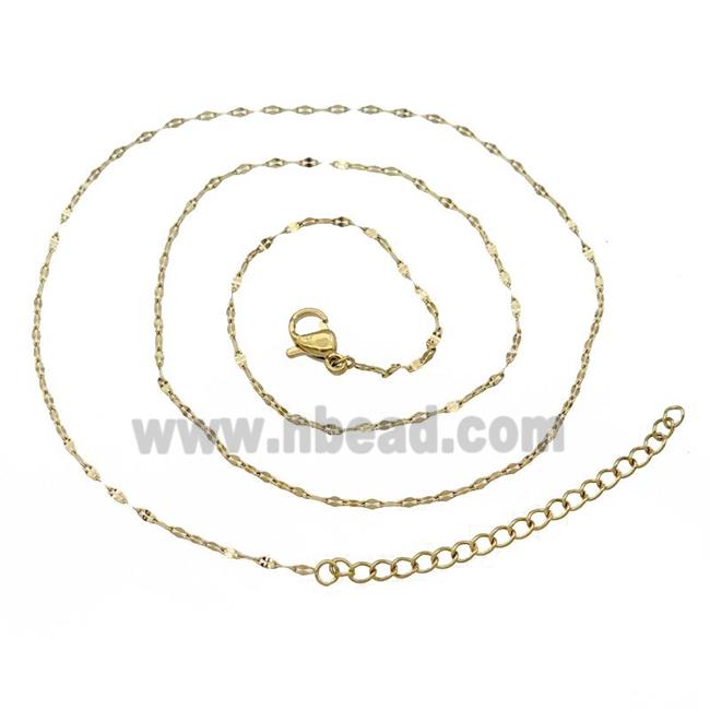 Stainless Steel Necklace Chain Gold Plated