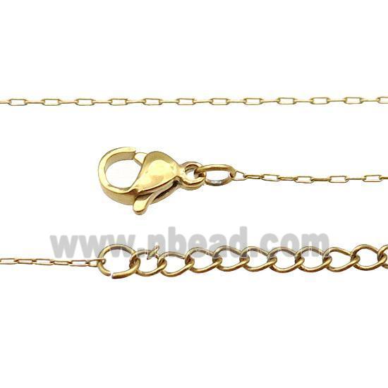 Stainless Steel Necklace Chain Gold Plated