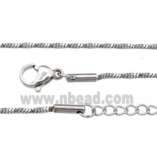 Raw Stainless Steel Necklace Chain