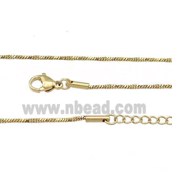 Stainless Steel Necklace Chain Gold Plated