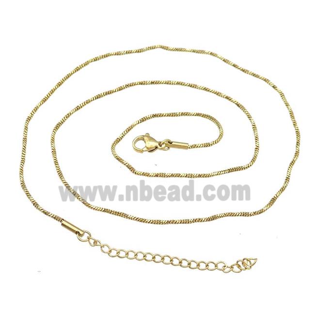 Stainless Steel Necklace Chain Gold Plated