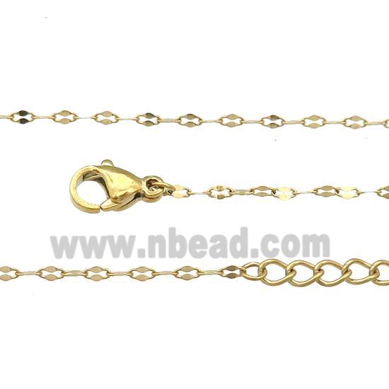 Stainless Steel Necklace Chain Gold Plated