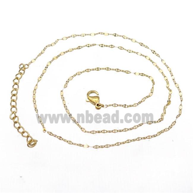 Stainless Steel Necklace Chain Gold Plated