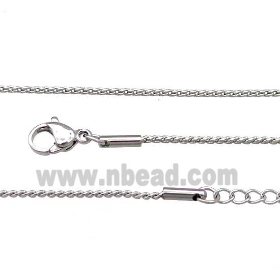 Raw Stainless Steel Necklace Chain