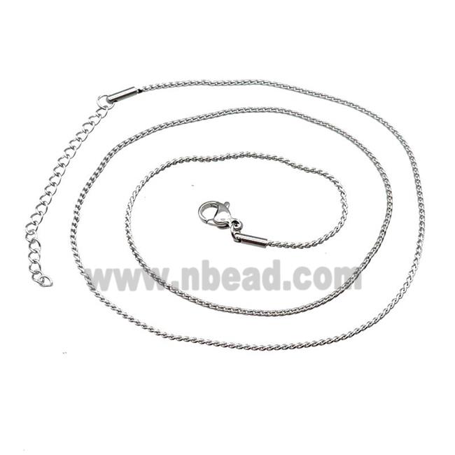 Raw Stainless Steel Necklace Chain