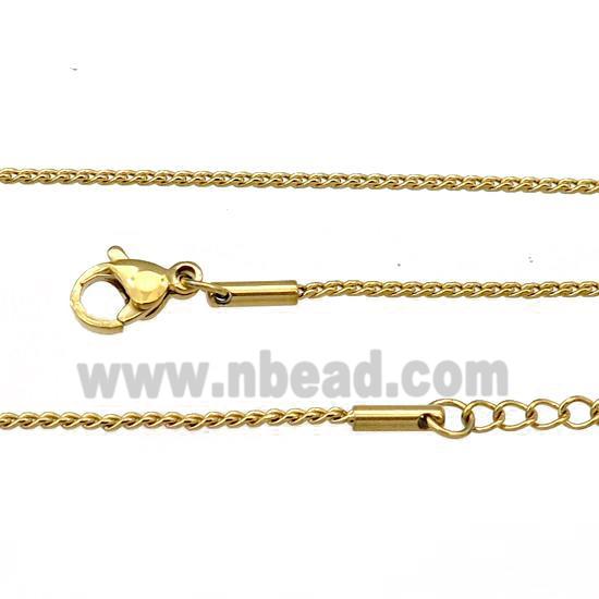 Stainless Steel Necklace Chain Gold Plated