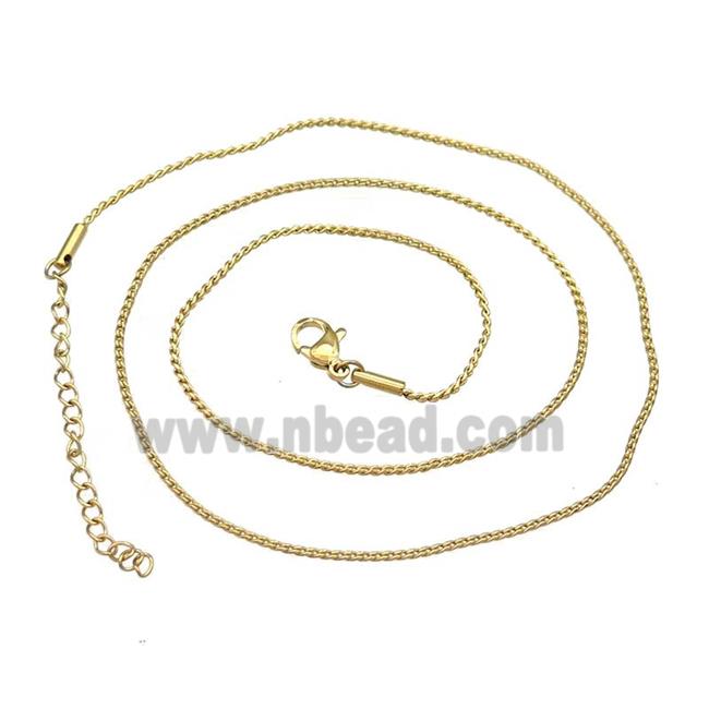 Stainless Steel Necklace Chain Gold Plated