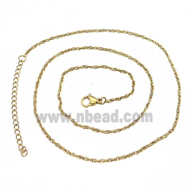 Stainless Steel Necklace Chain Gold Plated