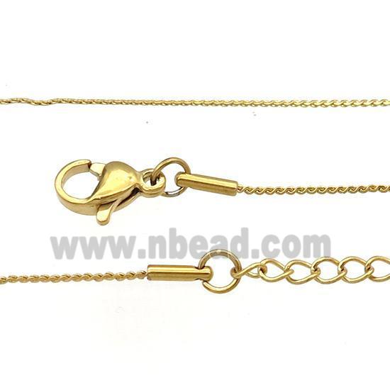 Stainless Steel Necklace Chain Gold Plated