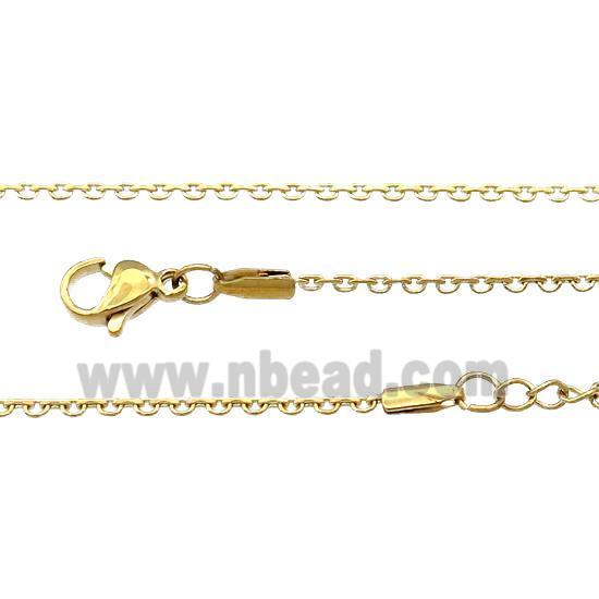 Stainless Steel Necklace Chain Gold Plated