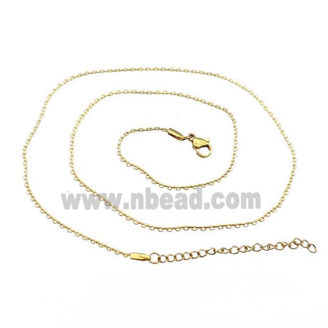 Stainless Steel Necklace Chain Gold Plated