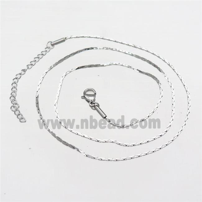 Raw Stainless Steel Necklace Chain