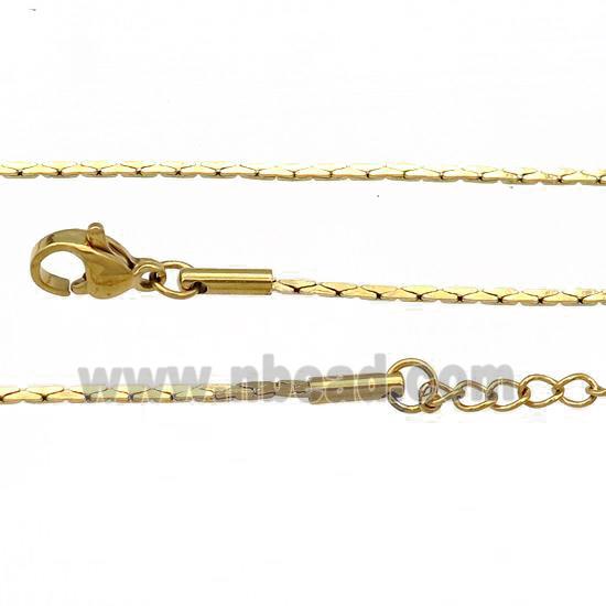 Stainless Steel Necklace Chain Gold Plated