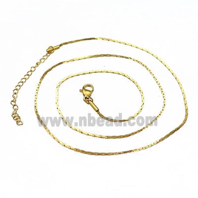 Stainless Steel Necklace Chain Gold Plated