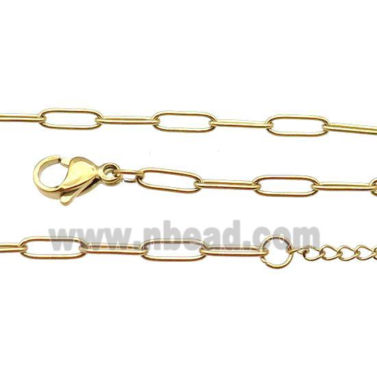 Stainless Steel Necklace Chain Gold Plated