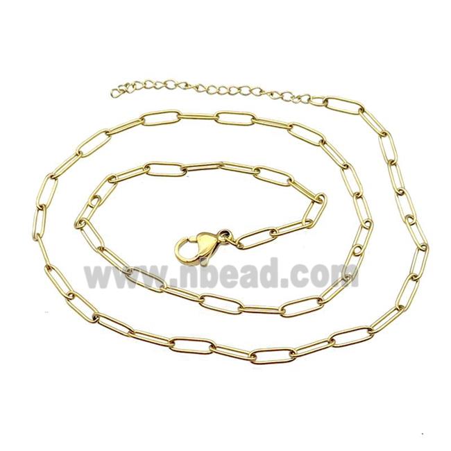 Stainless Steel Necklace Chain Gold Plated