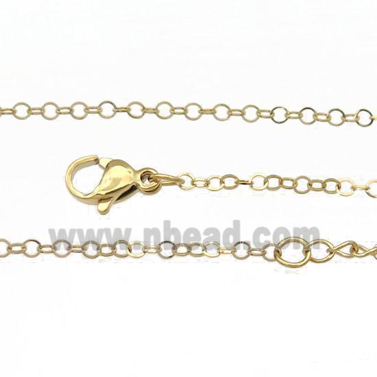 Stainless Steel Necklace Chain Gold Plated