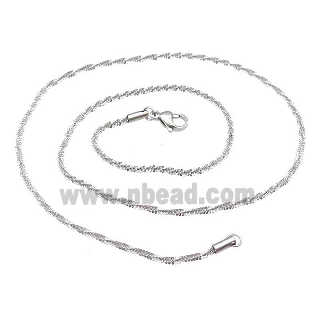 Raw Stainless Steel Necklace Chain