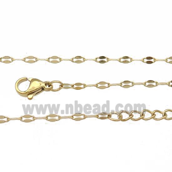 Stainless Steel Necklace Chain Gold Plated