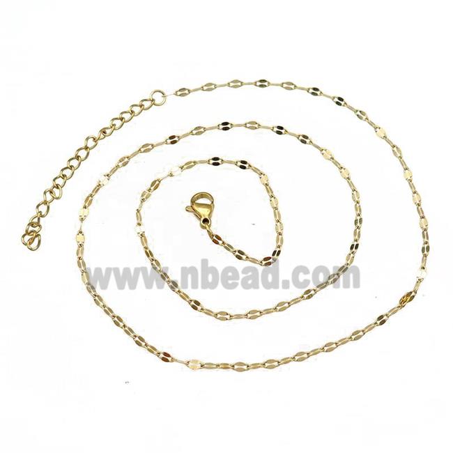 Stainless Steel Necklace Chain Gold Plated