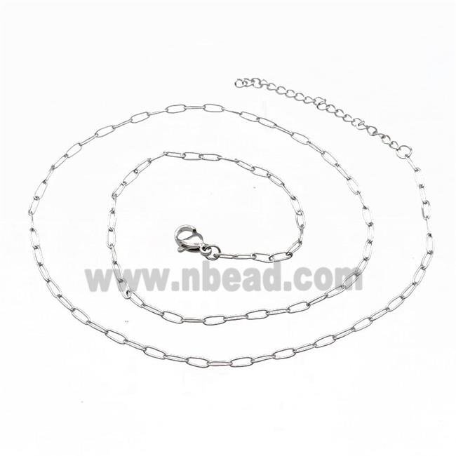 Raw Stainless Steel Necklace Chain