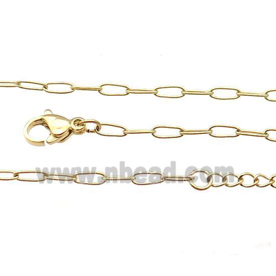 Stainless Steel Necklace Chain Gold Plated