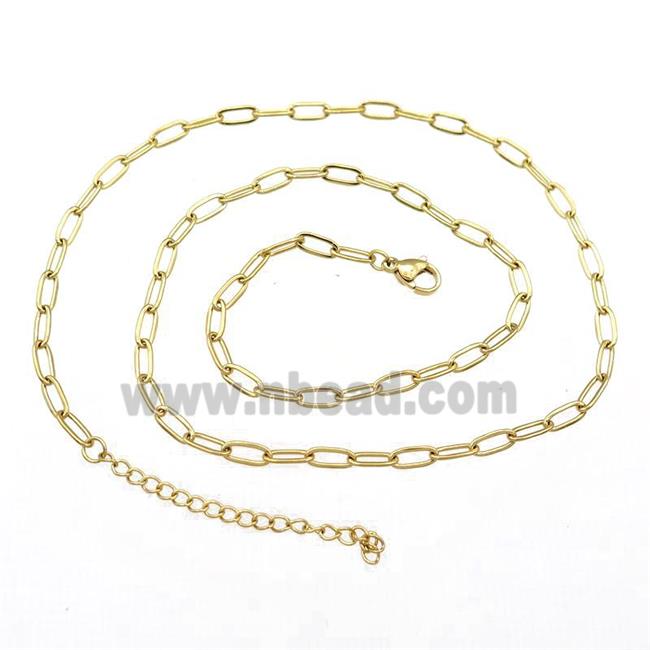 Stainless Steel Necklace Chain Gold Plated