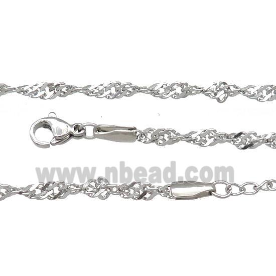 Raw Stainless Steel Necklace Chain