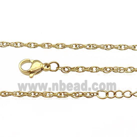 Stainless Steel Necklace Chain Gold Plated