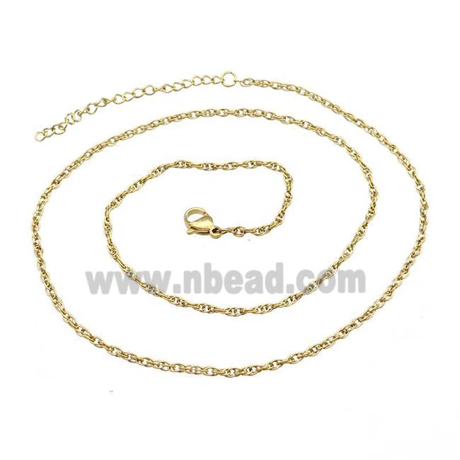 Stainless Steel Necklace Chain Gold Plated