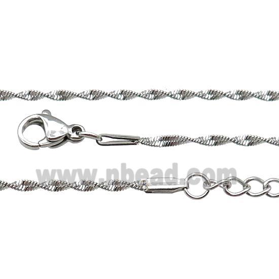 Raw Stainless Steel Necklace Chain