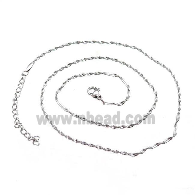 Raw Stainless Steel Necklace Chain