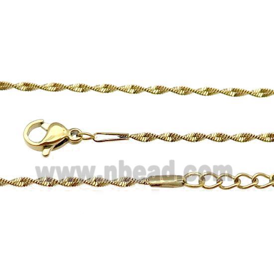 Stainless Steel Necklace Chain Gold Plated