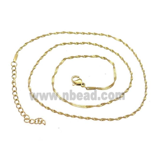 Stainless Steel Necklace Chain Gold Plated